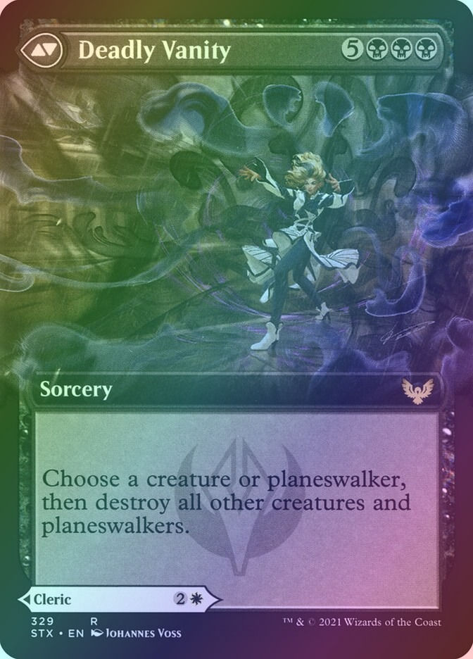 Selfless Glyphweaver // Deadly Vanity (STX) (329) / Extended Art / Foil — cara 2 de 2