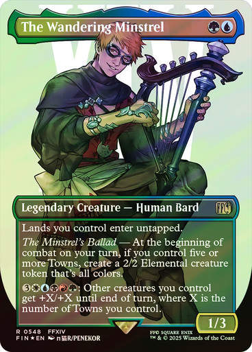 The Wandering Minstrel (FIN) (548) / Borderless / Surge Foil