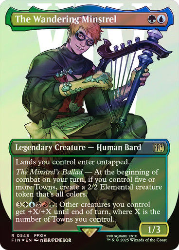 The Wandering Minstrel (FIN) (548) / Borderless / Surge Foil