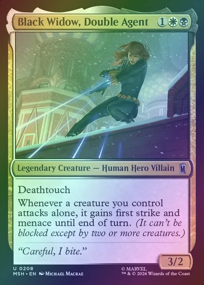 Black Widow, Double Agent (MSH) (208) / Foil