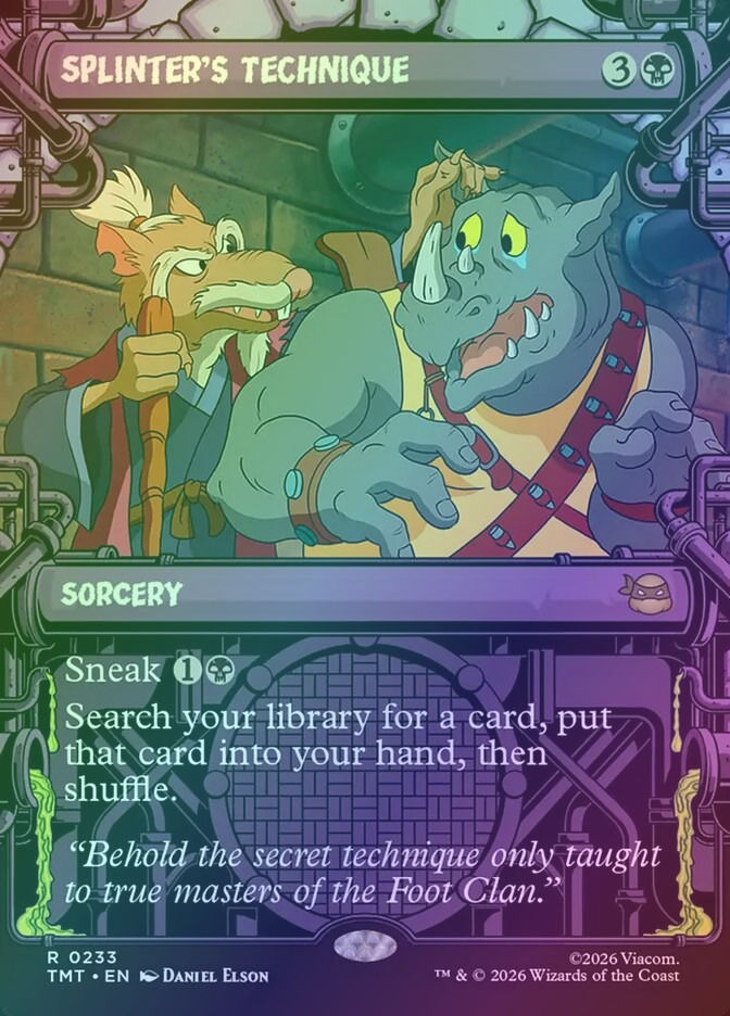 Splinter's Technique (TMT) (233) / Borderless / Showcase / Foil