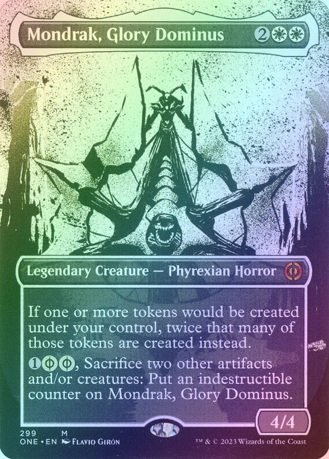 Mondrak, Glory Dominus (ONE) (299) / Borderless / Showcase / Foil