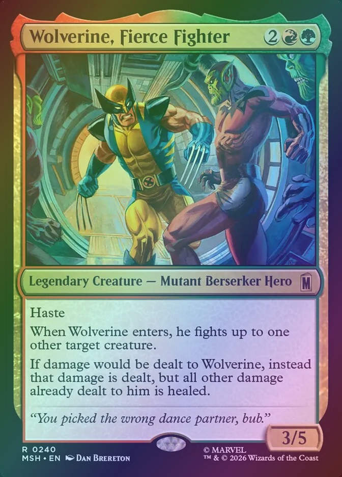 Wolverine, Fierce Fighter (MSH) (240) / Foil