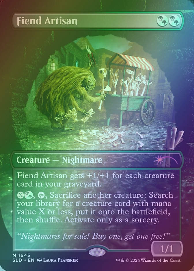 Fiend Artisan (SLD) (1645★) / Borderless / Rainbow Foil