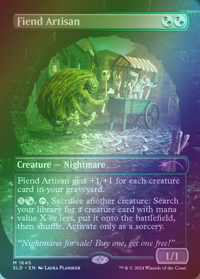 Fiend Artisan (SLD) (1645★) / Borderless / Rainbow Foil