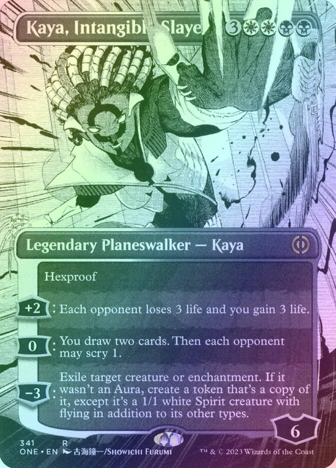 Kaya, Intangible Slayer (ONE) (341) / Borderless / Showcase / Foil