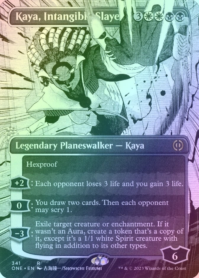 Kaya, Intangible Slayer (ONE) (341) / Borderless / Showcase / Foil