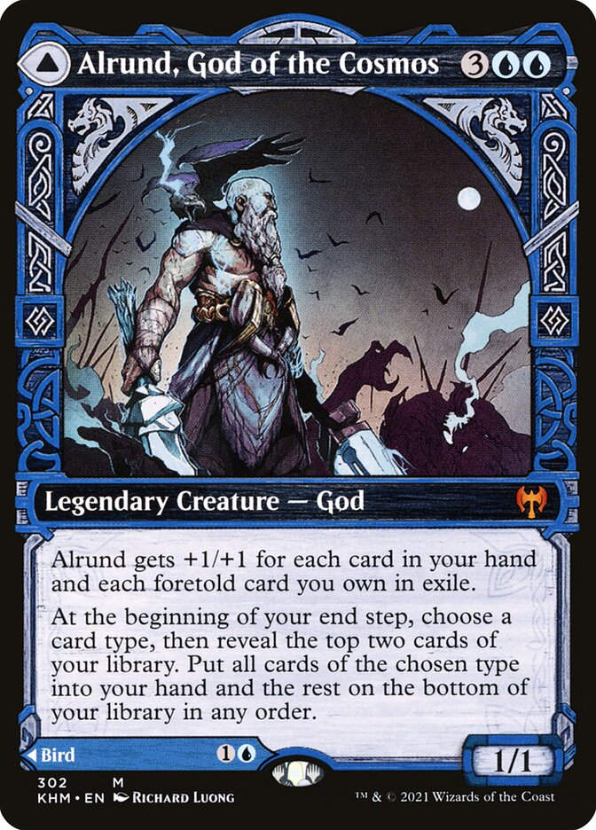 Alrund, God of the Cosmos // Hakka, Whispering Raven (KHM) (302) / Showcase