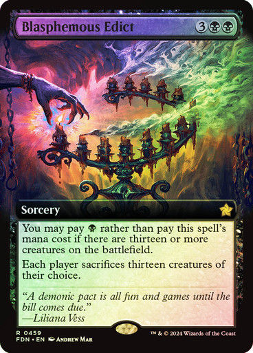 Blasphemous Edict (FDN) (459) / Foil / Extended Art