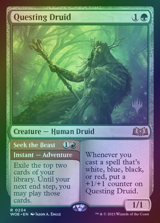 Questing Druid // Seek the Beast (PWOE) (234p) / Foil
