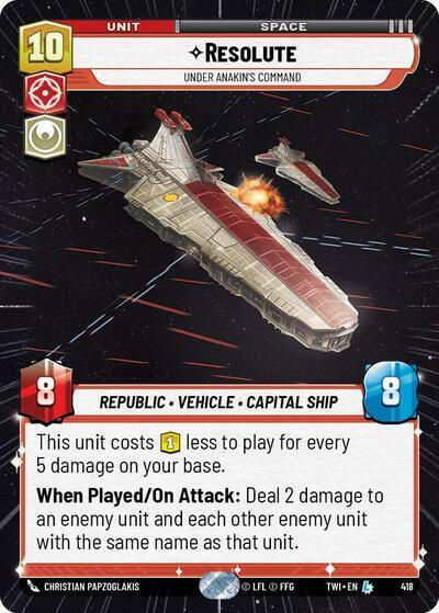 Resolute - Under Anakin's Command (Hyperspace) (TWI) (418) / Foil