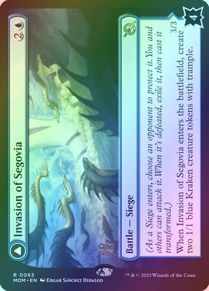 Invasion of Segovia // Caetus, Sea Tyrant of Segovia (PMOM) (63s) / Foil