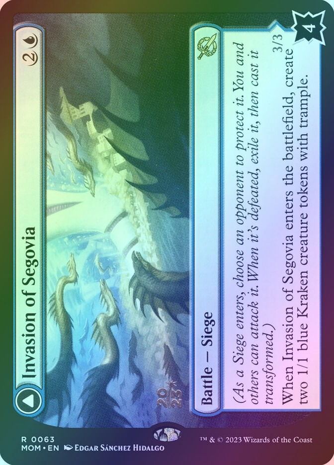 Invasion of Segovia // Caetus, Sea Tyrant of Segovia (PMOM) (63s) / Foil — cara 1 de 2