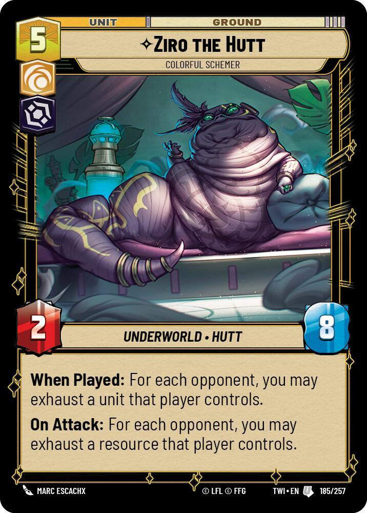 Ziro the Hutt - Colorful Schemer (TWI) (185/257) / Foil