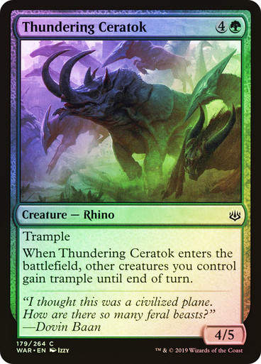 Thundering Ceratok (WAR) (179) / Foil