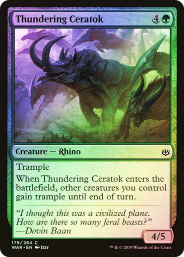 Thundering Ceratok (WAR) (179) / Foil