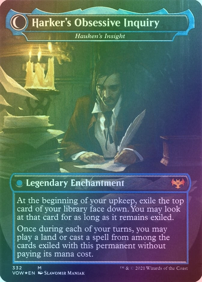 Jacob Hauken, Inspector // Hauken's Insight (VOW) (332) / Borderless / Foil — cara 2 de 2