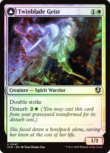 Twinblade Geist // Twinblade Invocation (INR) (47) / Foil — cara 1 de 2