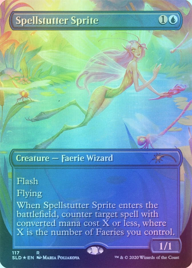 Spellstutter Sprite (SLD) (117) / Borderless / Foil