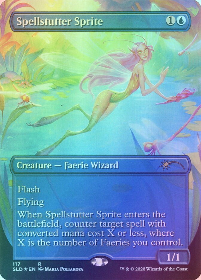Spellstutter Sprite (SLD) (117) / Borderless / Foil