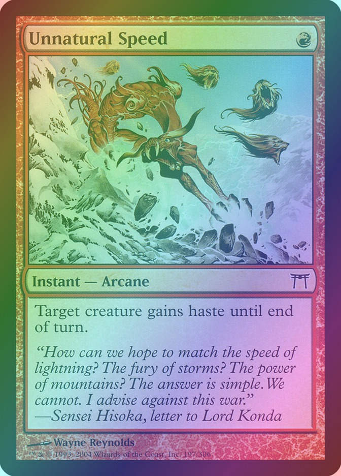 Unnatural Speed (CHK) (197) / Foil