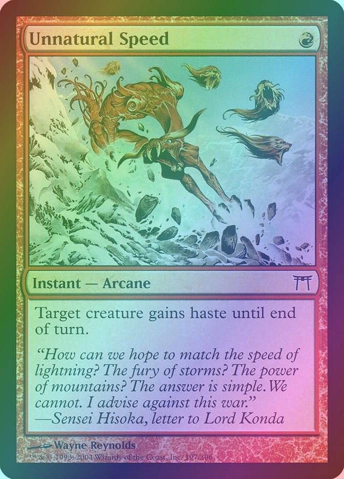 Unnatural Speed (CHK) (197) / Foil