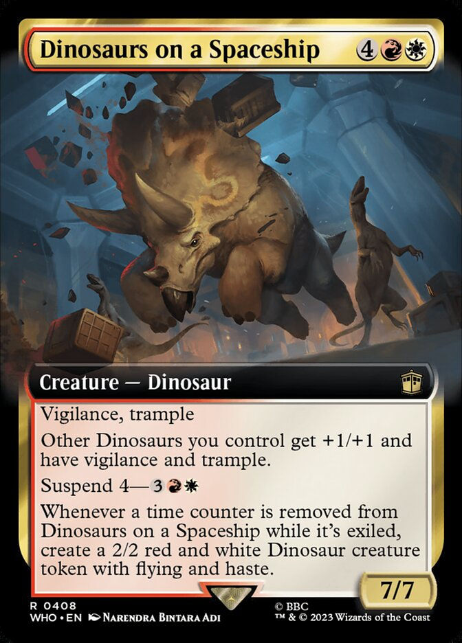 Dinosaurs on a Spaceship (WHO) (408) / Extended Art