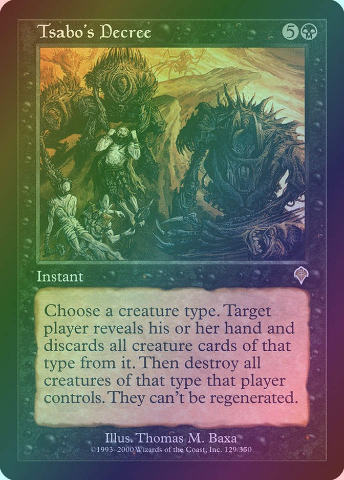 Tsabo's Decree (INV) (129) / Foil