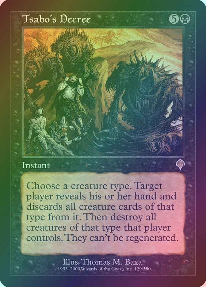 Tsabo's Decree (INV) (129) / Foil