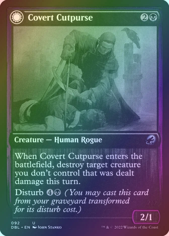 Covert Cutpurse // Covetous Geist (DBL) (92) / Foil