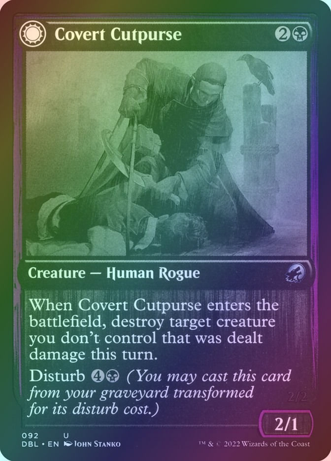 Covert Cutpurse // Covetous Geist (DBL) (92) / Foil — cara 1 de 2