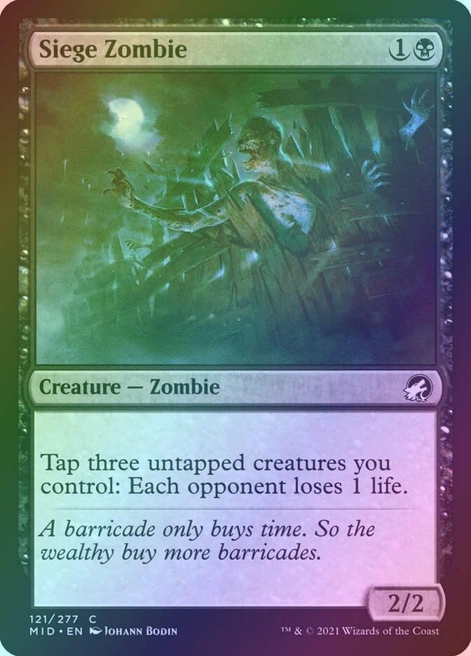 Siege Zombie (MID) (121) / Foil