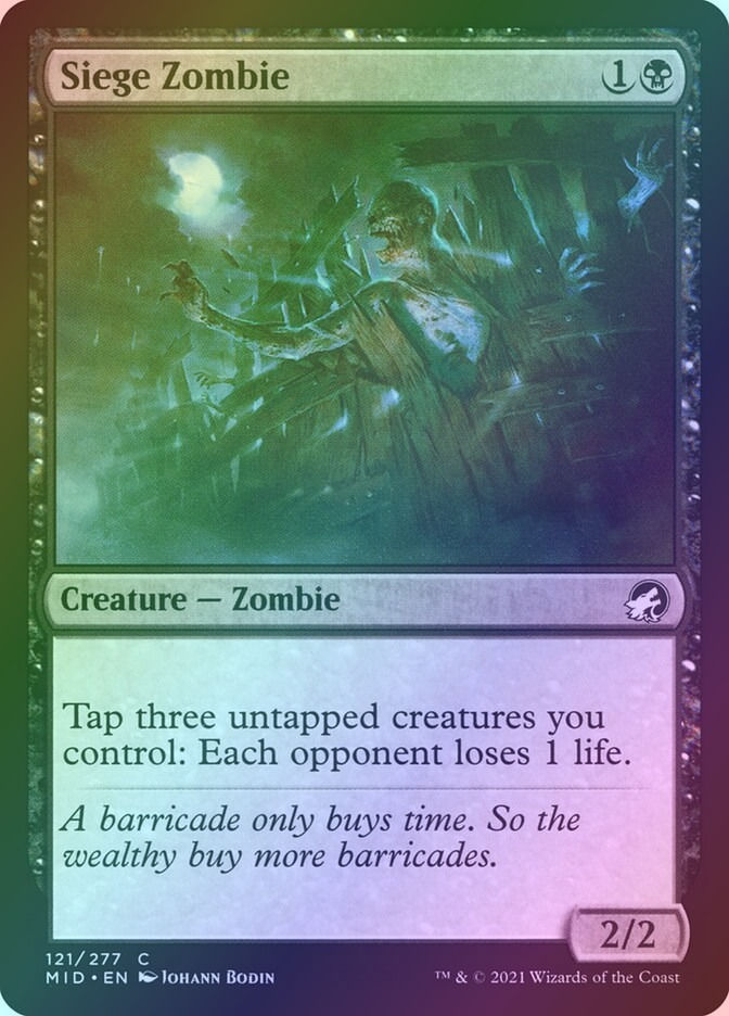 Siege Zombie (MID) (121) / Foil
