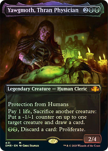 Yawgmoth, Thran Physician (DMR) / Borderless / Foil