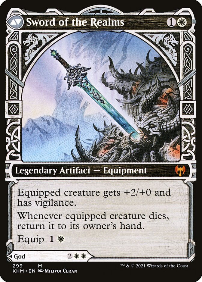 Halvar, God of Battle // Sword of the Realms (KHM) (299) / Showcase — cara 2 de 2