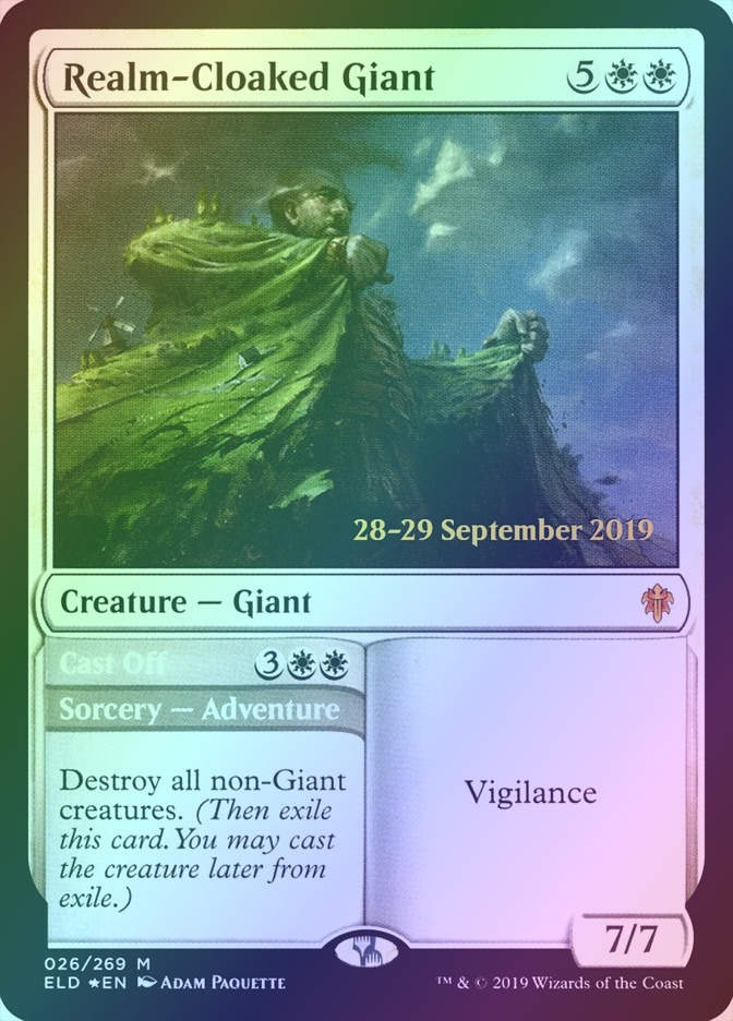Realm-Cloaked Giant // Cast Off (PELD) (26s) / Foil
