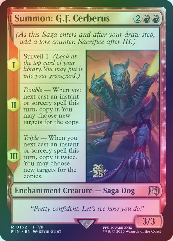 Summon: G.F. Cerberus (PFIN) (162s) / Foil