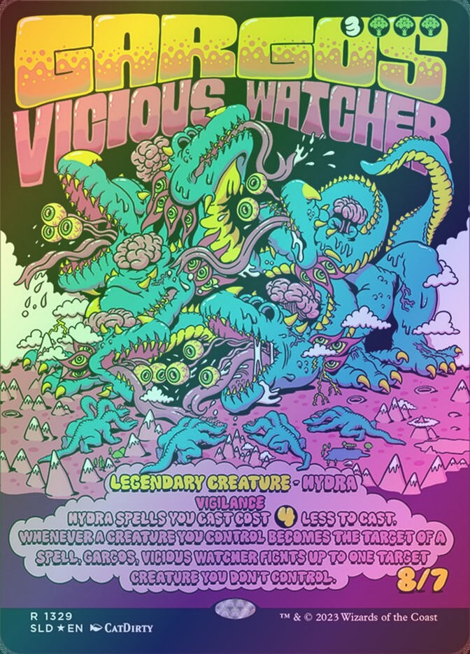 Gargos, Vicious Watcher (SLD) (1329) / Borderless / Foil