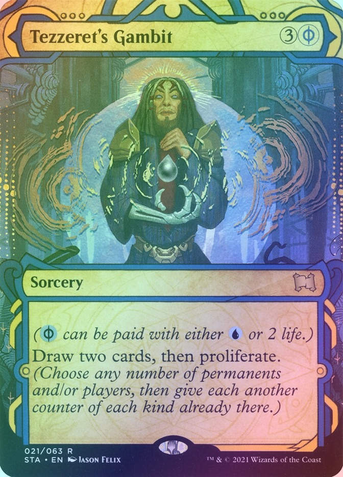 Tezzeret's Gambit (STA) (21) / Borderless / Showcase / Foil