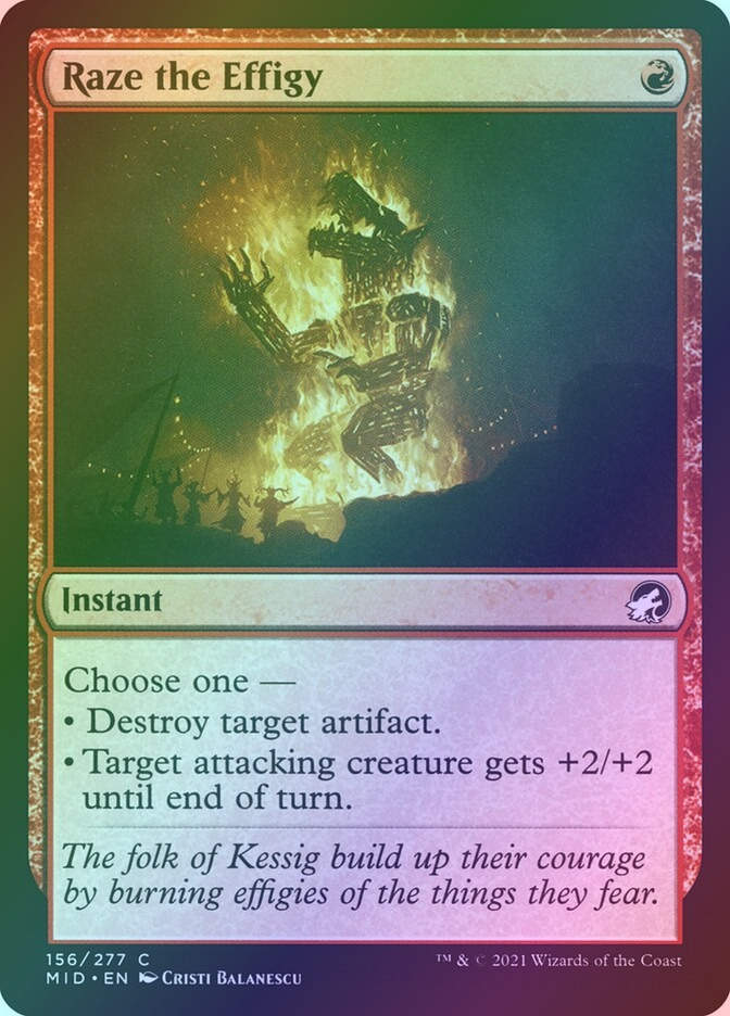 Raze the Effigy (MID) (156) / Foil