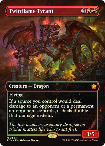 Twinflame Tyrant (FDN) (333) / Foil / Borderless