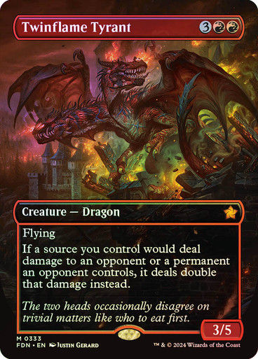 Twinflame Tyrant (FDN) (333) / Foil / Borderless