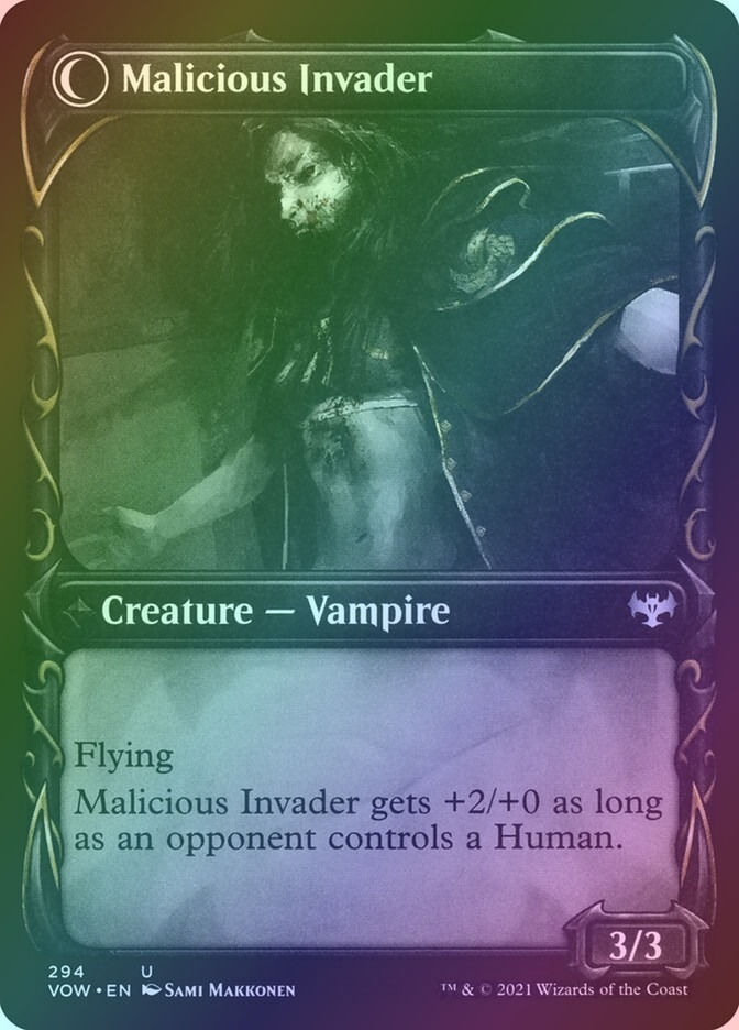Innocent Traveler // Malicious Invader (VOW) (294) / Showcase / Foil — cara 2 de 2