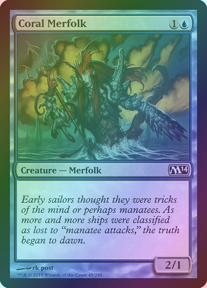 Coral Merfolk (M14) (49) / Foil