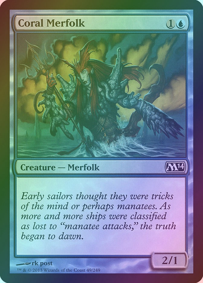 Coral Merfolk (M14) (49) / Foil