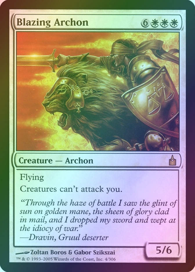 Blazing Archon (RAV) (4) / Foil
