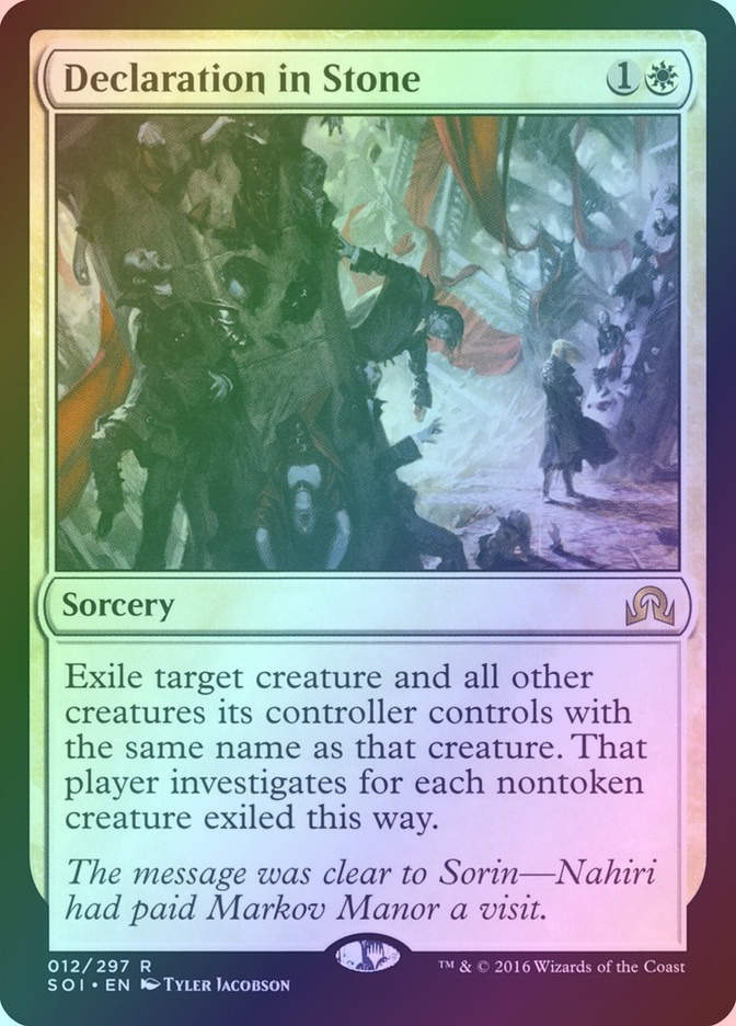 Declaration in Stone (SOI) (12) / Foil