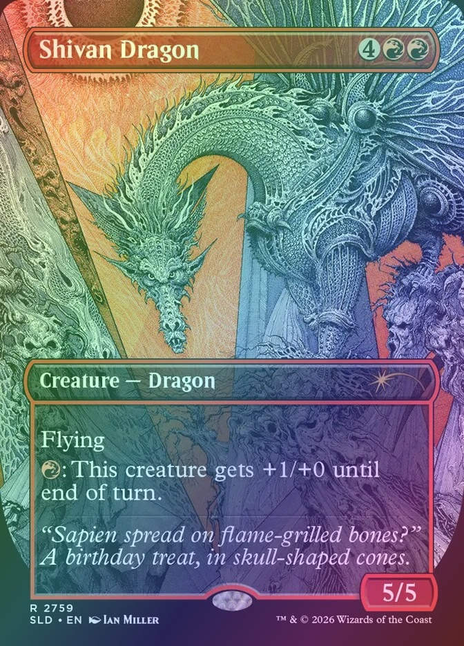 Shivan Dragon (SLD) (2759) / Borderless / Foil