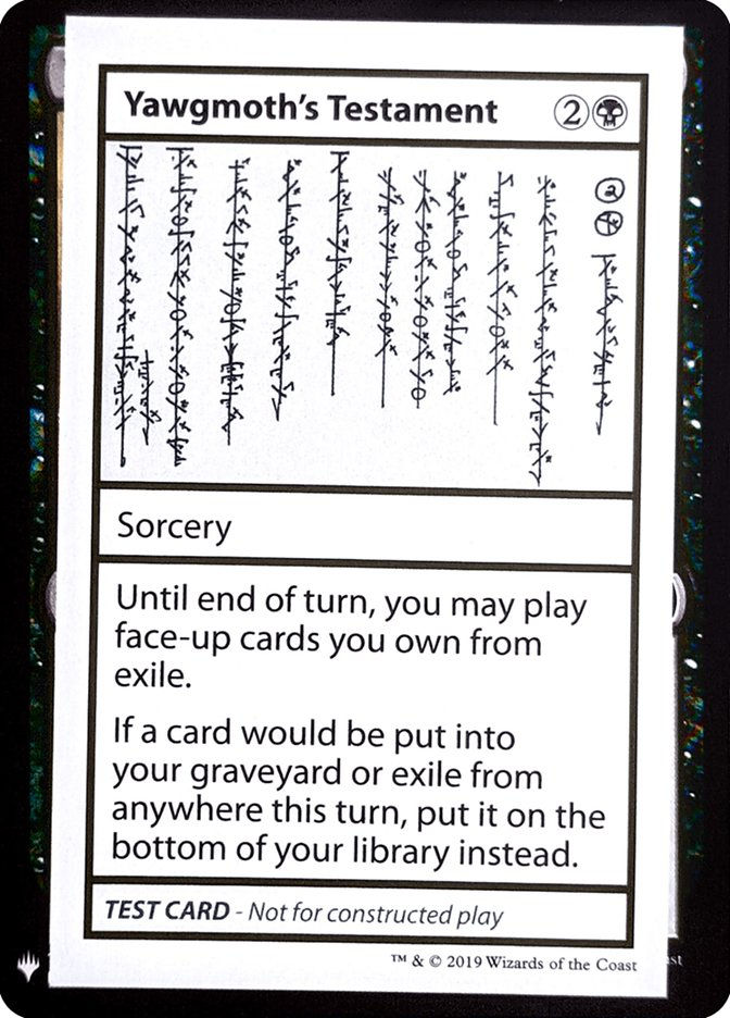 Yawgmoth's Testament (CMB1) (52)