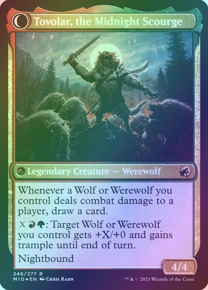 Tovolar, Dire Overlord // Tovolar, the Midnight Scourge (PMID) (246s) — cara 2 de 2